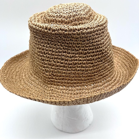 Madewell Classic ORI Hat Woven Straw Wide Brim Tan M/L NWT Summer Beach Hat - Picture 9 of 13
